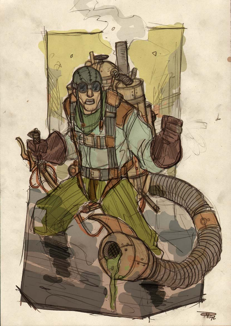 Illustration for article titled Steampunk Spider-Man and his nemesis, Victorian-era Doctor Octopus